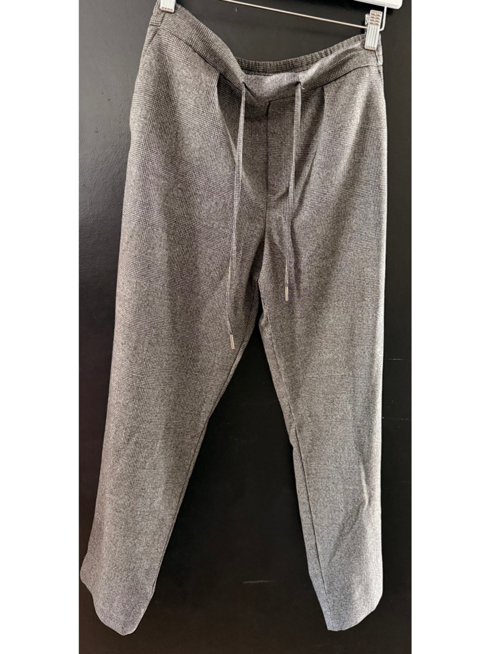 Zara Gray Glen Plaid Check Pull-On Trousers Pants US 4 EUR 36